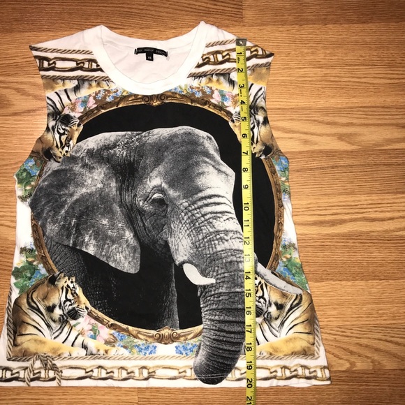 Brocade elephant chain scarf muscle Shirt XS S - Picture 4 of 8